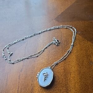 J. Jill Silver Oval Locket Necklace